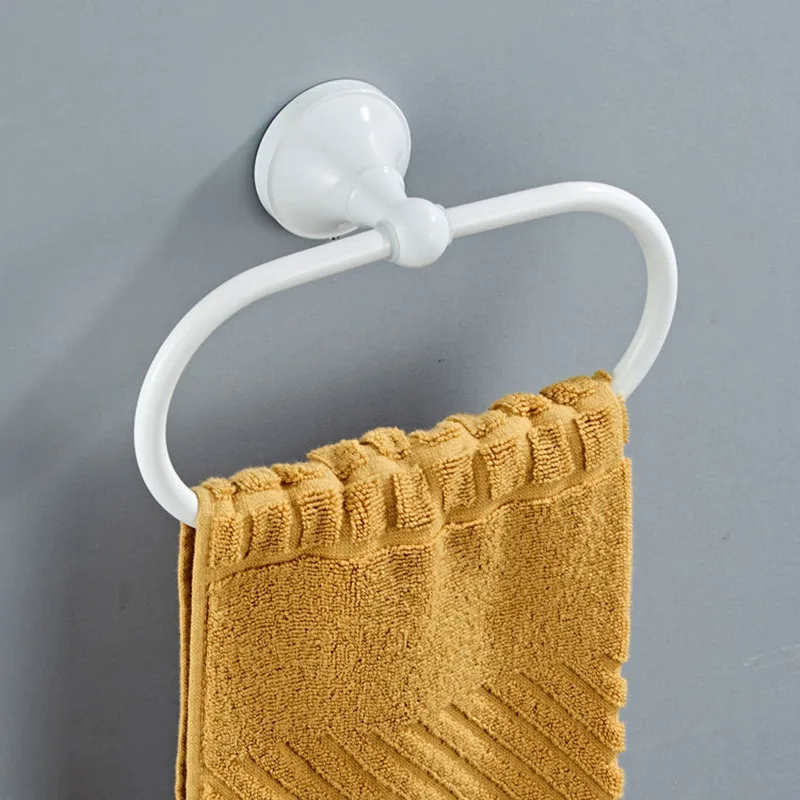 bathroom accessories towel rack  European copper Hardware pendant towel holder hanger White towel ring