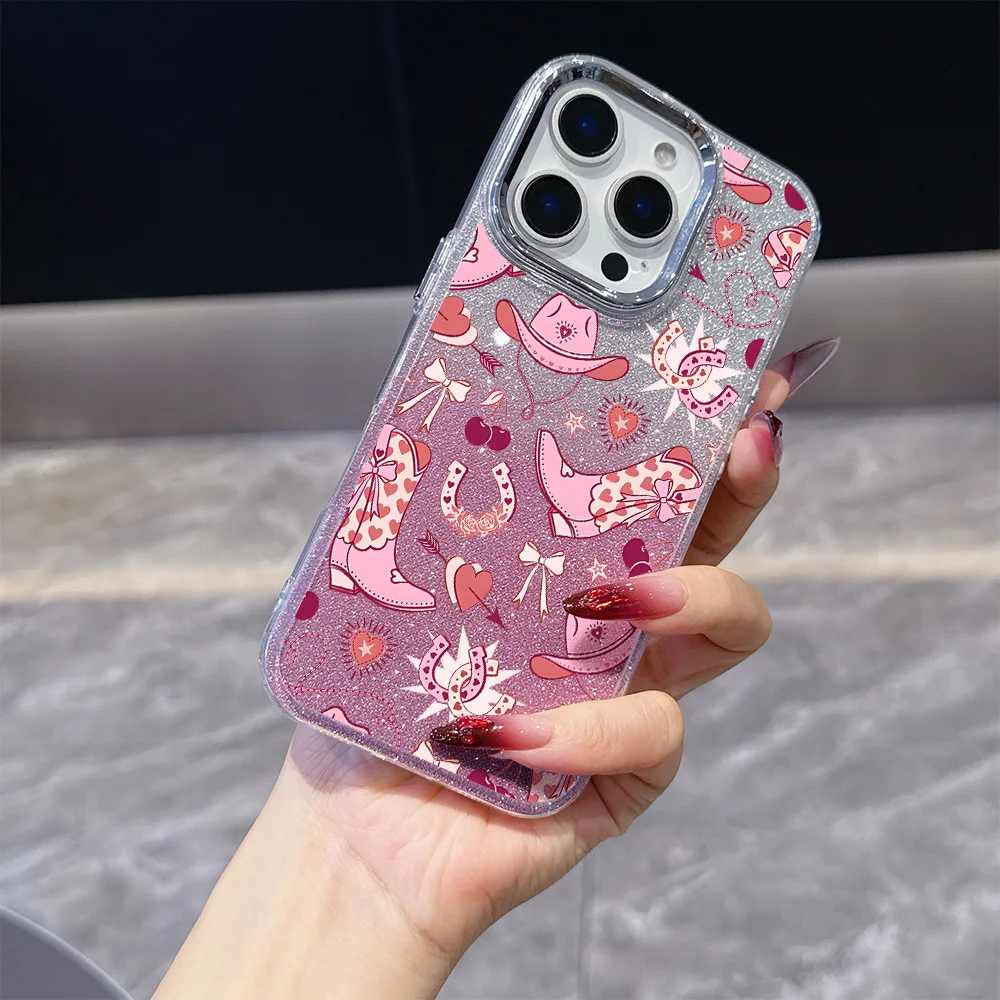 인피닉스 스마트 노트 테크노 카몬 스파크 핫 30 40 50 6 7 8 9 10 프로 플러스 4G 5G용 하트 부츠 모자 도금 투명 폰 케이스