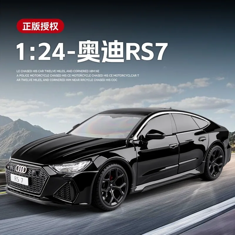 

1:24 Audi RS7 Diecast Alloy Sportback Model 7 Openable Parts Light Pull Back for Car Collectors Hobby Display