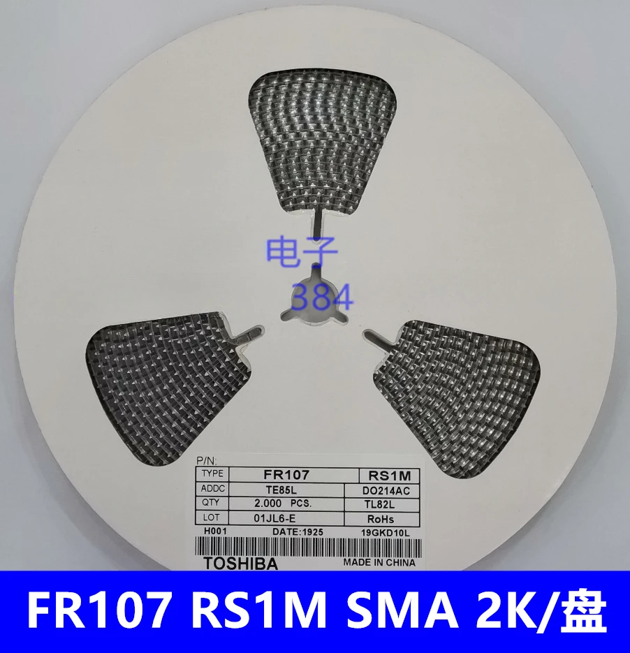 

SMD RS1M FR107 1A/1000V SMA/DO-214AC 1 disc 2K