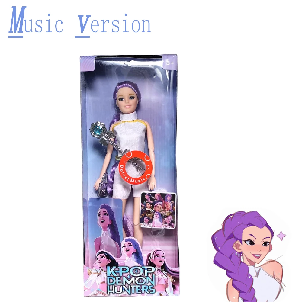 2025 مجموعة كاملة جديدة Kpop شيطان الصيادين Lumi È Re Mira Zoe دمى تماثيل من الفينيل الأطفال هدايا عيد الميلاد الموسيقى تحت عنوان