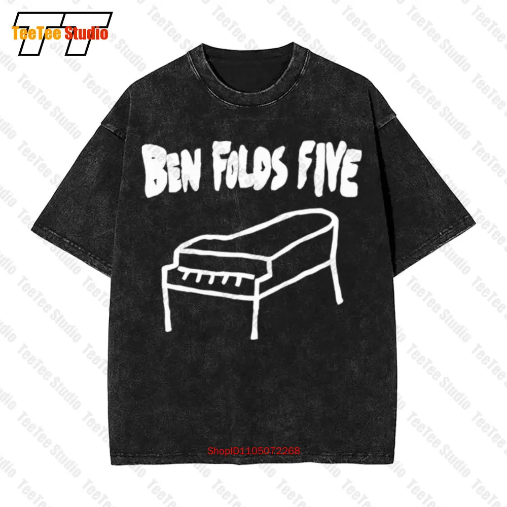 Vintage 90S Ben Folds Five Big Piano bonita imagen americana Vintage camiseta de gran tamaño L440