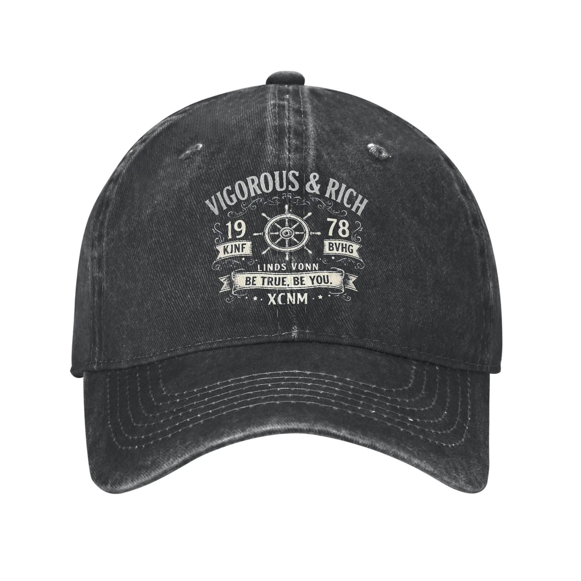 Pure Color Dad Hats Vigorous And Rich 1978 Vintage Ship Wheel Badge Women's Hat Sun Visor Baseball Caps  Peaked Cap