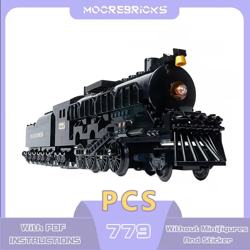 Popular The Polar Express Building Blocks Steam Train Model Mini Bricks Rail Vehicles Retro Toys Children\'s Holiday Gifts