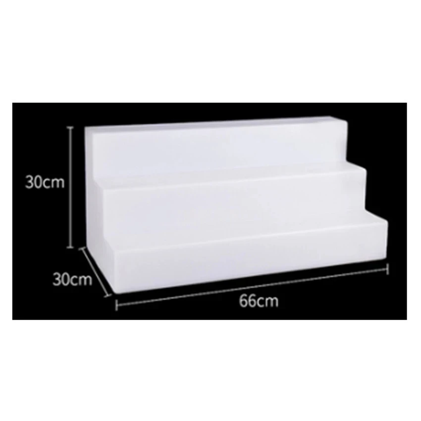 For Night Club Bar KTV 3 Layer Led Light Wine Cocktail Display Stand Rack Remote Control PE Plastic Colorful Color Charging