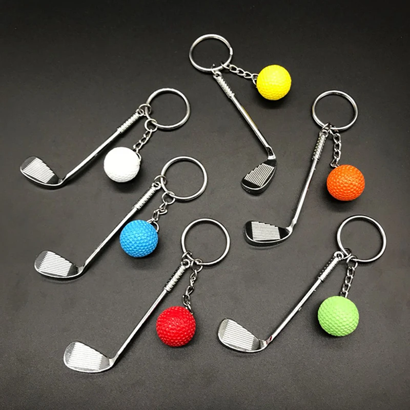 Golf Ball Key Chain Top Grade Metal Keychain Car Key Chain Key Ring Sporting Goods Sports Gift For Souvenir Ball Key Ring