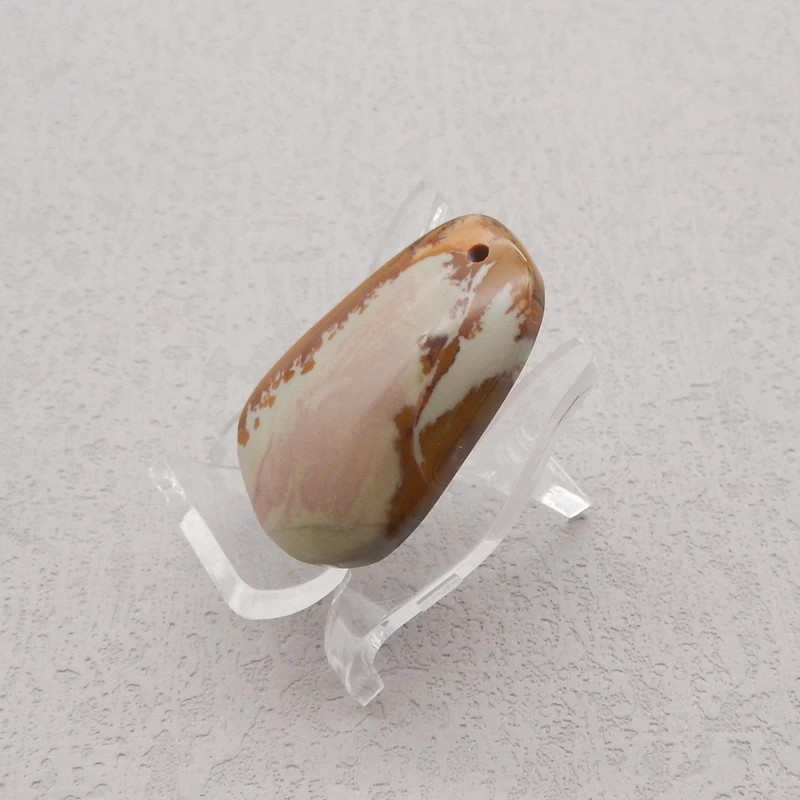 Natural Stone Us Biggs Jasper Pendant Bead, Fashion Jewelry Necklace Accessories For Men Women 34x22x6mm 8g