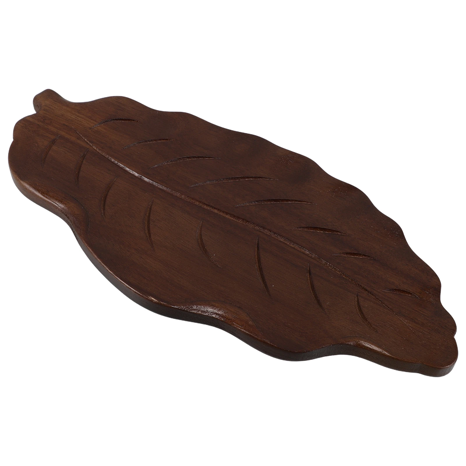 

Creative Leaf Tray Party Decoration Material Unique Design Wood Carving Round Dish Sushi Rustic Plates Kitchen Nesting