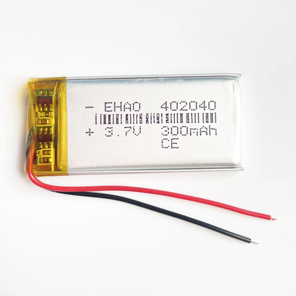 Akumulator Lipo 3,7 V 300 mAh 402040   Dla MP3 GPS DVD Rejestrator Bluetooth E-book Kamera Inteligentny zegarek Bransoletka Światło LED