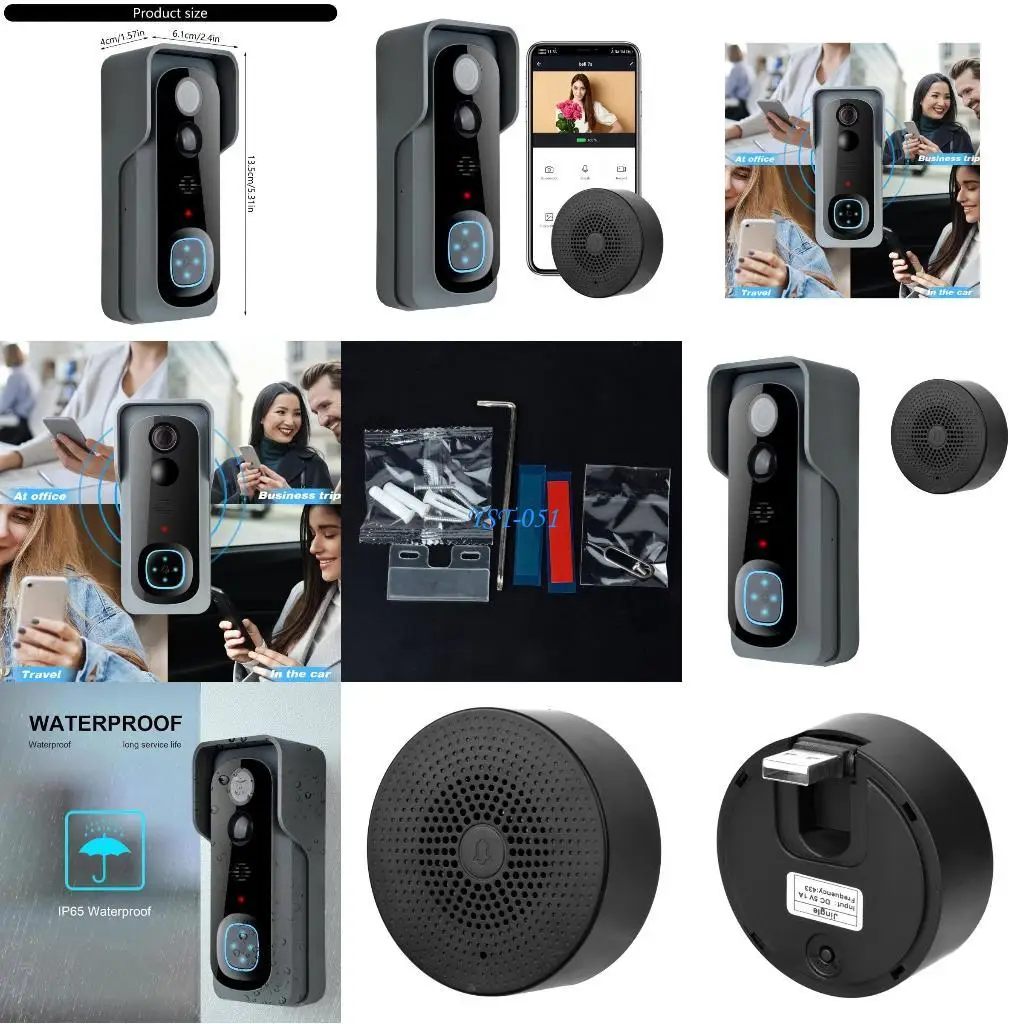 

E15A 2 way Sound Videos Doorbell Human Detection Security Door Bells Camera