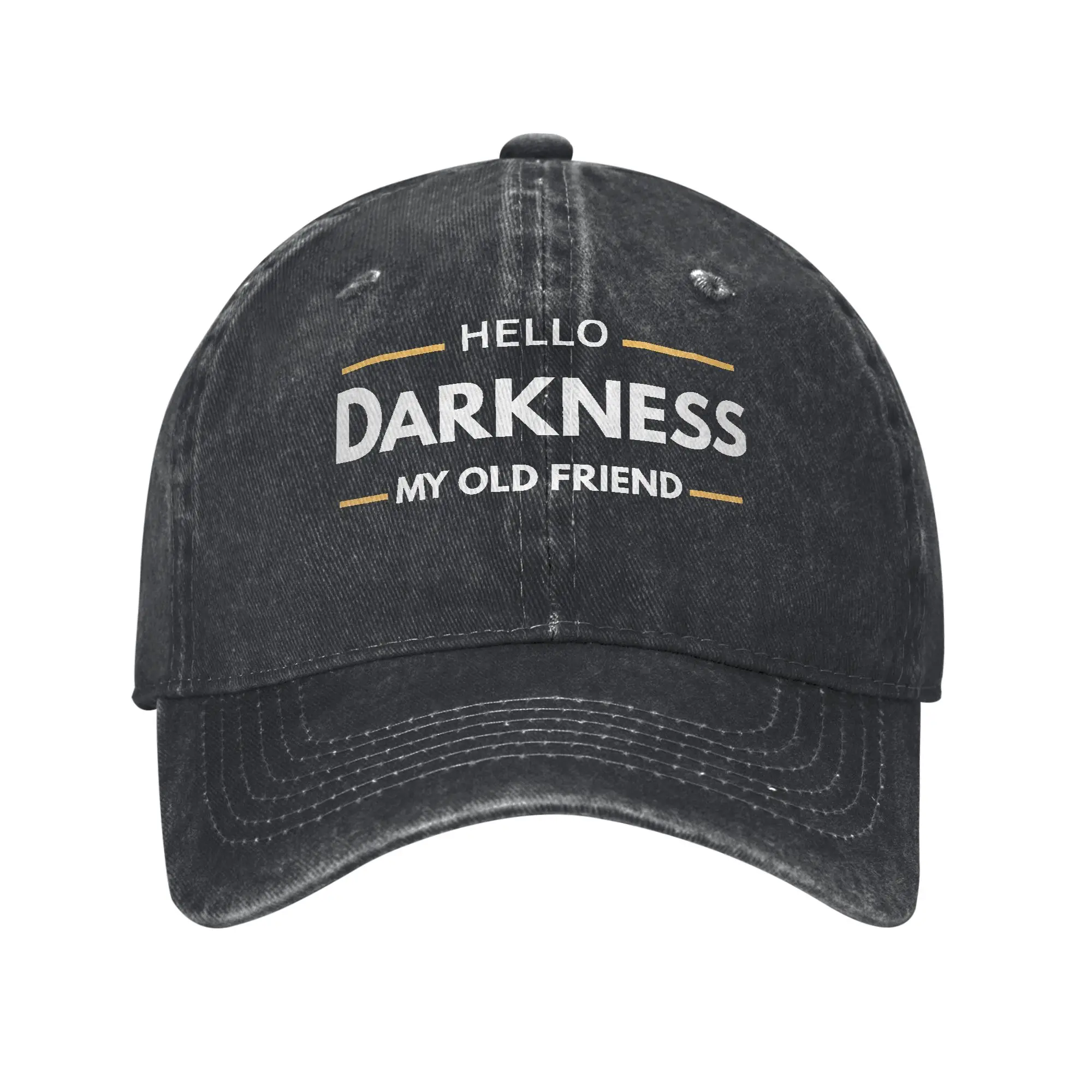Hello Darkness My Old Friend Sun Baseball Cap  Female Male Design Hip Hop Hats Spring Vintage Fishing Adjustable Baseball Caps