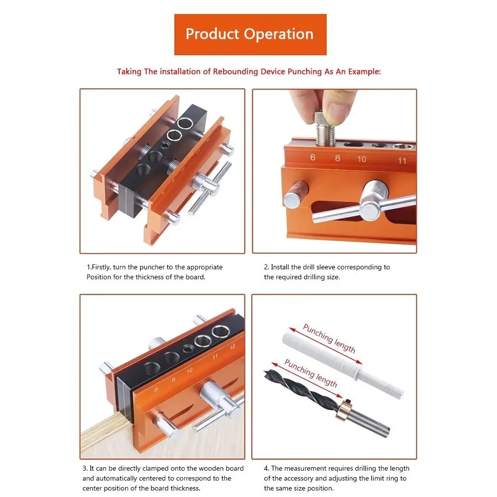 Vertical Drill Locator Clamp Fixed Precision Align Wood Punch Tool Stable Clamping Labor Saving Hole Positioner Mortise Drilling
