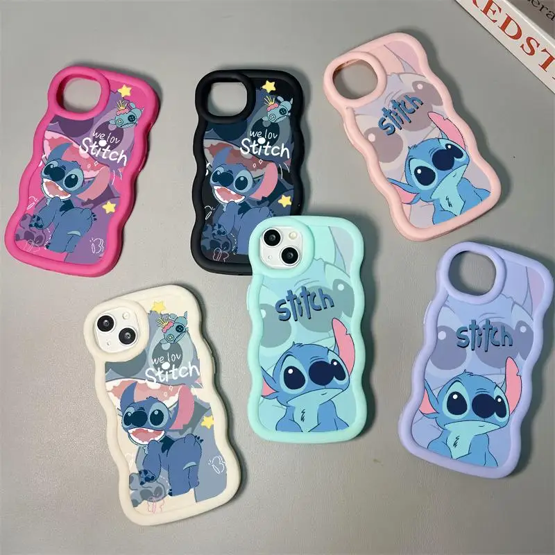 Fashion Cartoon Cute Stitch Candy Color Phone Case For Motorola Moto G84 G32 G22 G14 G22 E14 EDGE 40 NEO 5G Silicone Soft Cover