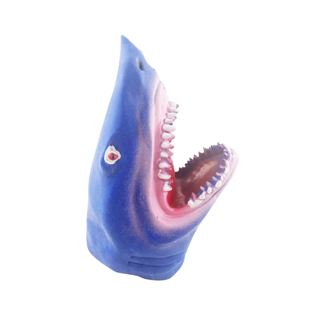 1PC Shark Shape Hand Puppet Toy Soft Material Kids Hand Puppets Story Telling Parent Child Interaction Role Play