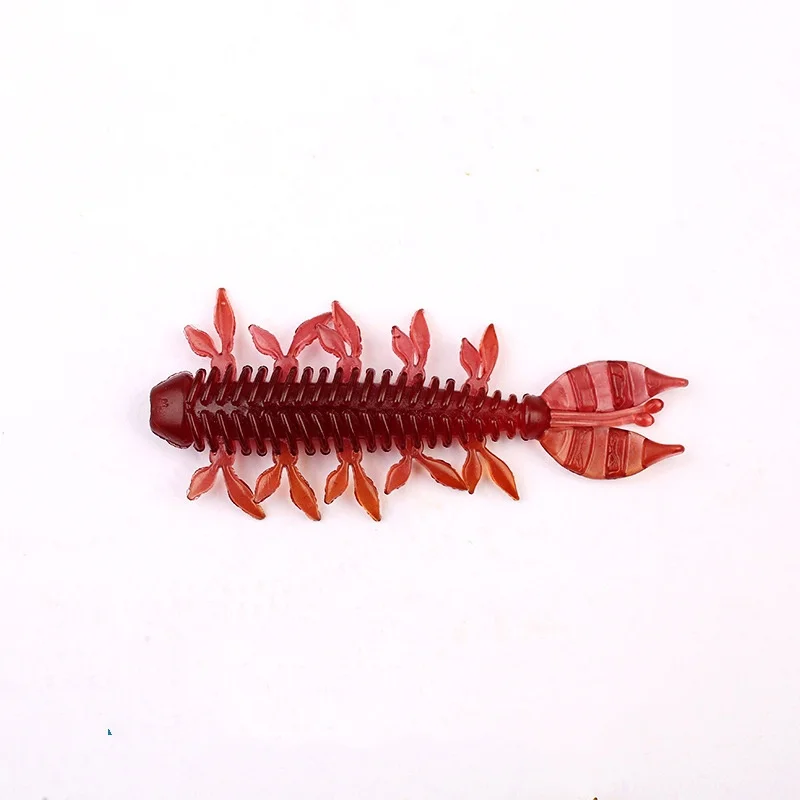 Angelköder, Alien-Garnelen, weicher Köder, 7,5 cm, 3 g, PVC, hohe Elastizität, schwimmende Kunstköder, Wurm, Lot 10 Stück, Ausverkauf – Detail 7