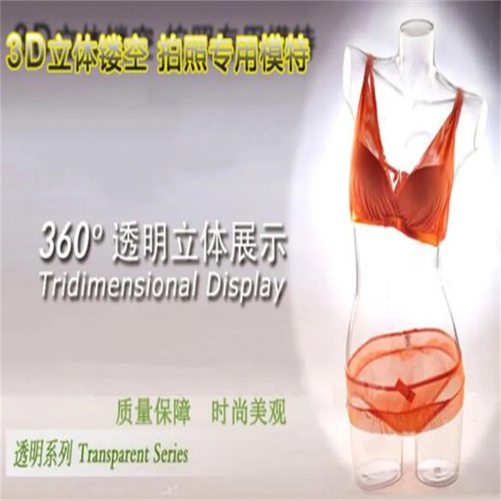 Transparent Hollowed Full Female Mannequin for Swimsuit, Body Straight Waist Bra, Photography Props, Underwear Model, E158