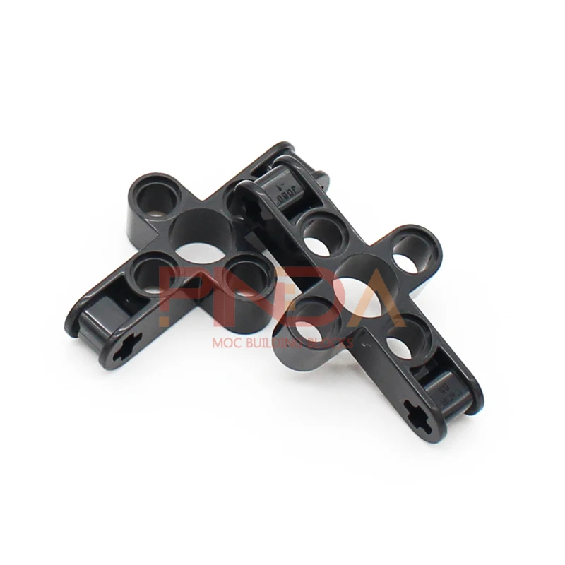 JJ7060 Technology 3x5 Axle Pin Connector Perpendicular with Center Pin Hole Bricks Building Blocks Accessories Compatible 6536