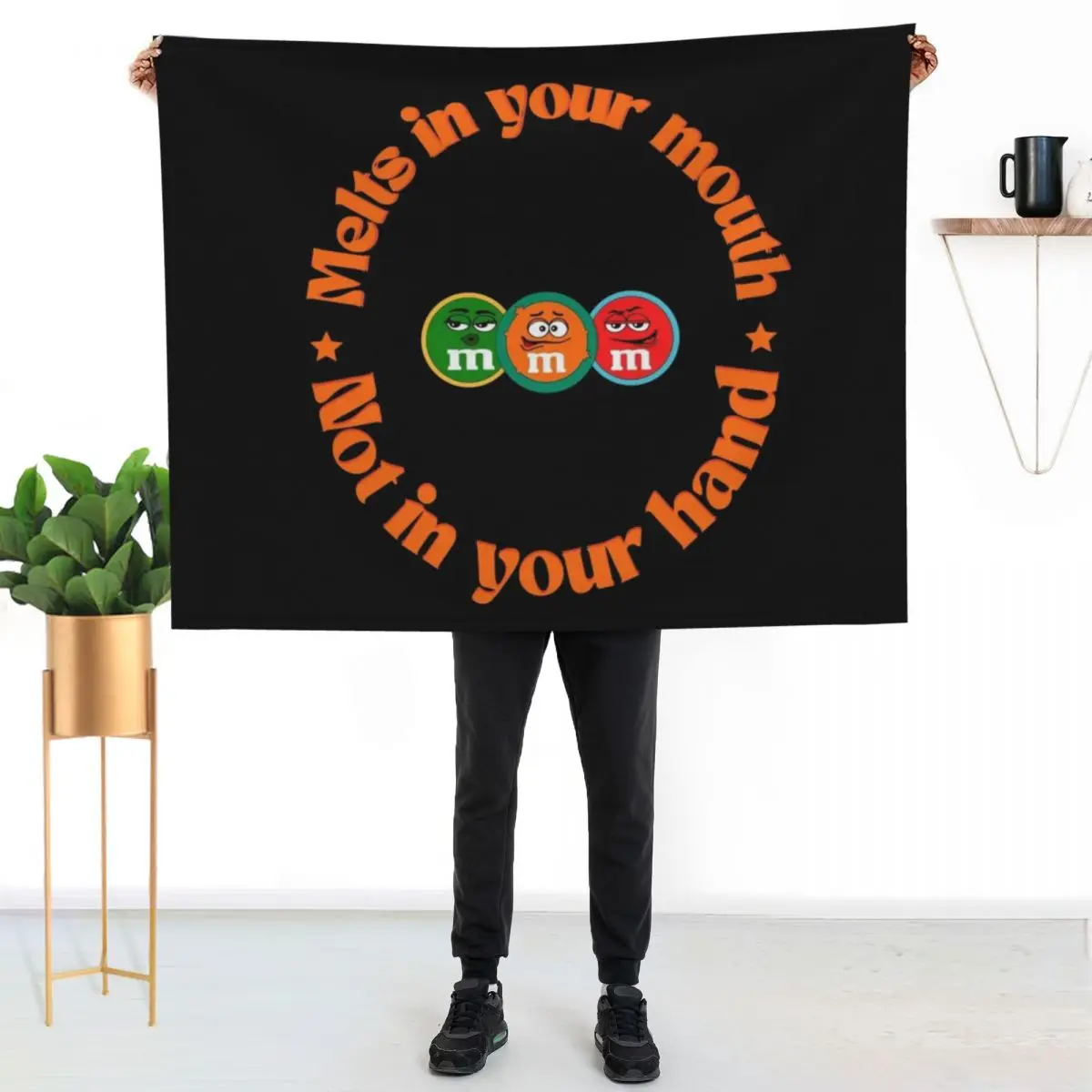 

Melts in your mouth not in your hand Throw Blanket Warm Flannel Blanket for Couch Chair Bedroom