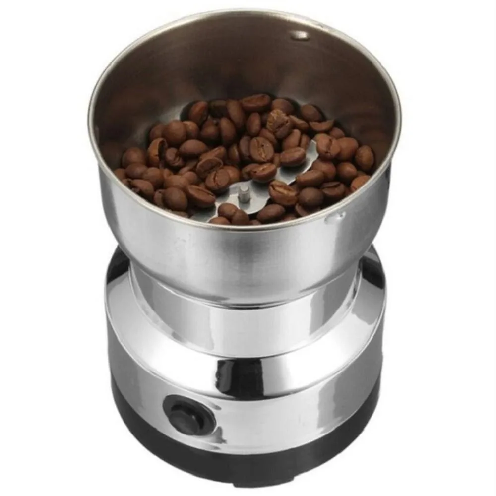 

Multifunctional Stainless Steel Electric Coffee Grinder 4 Blades Transparent Lid Spice Pepper Grinder Ultrafine Grain Mill Herb