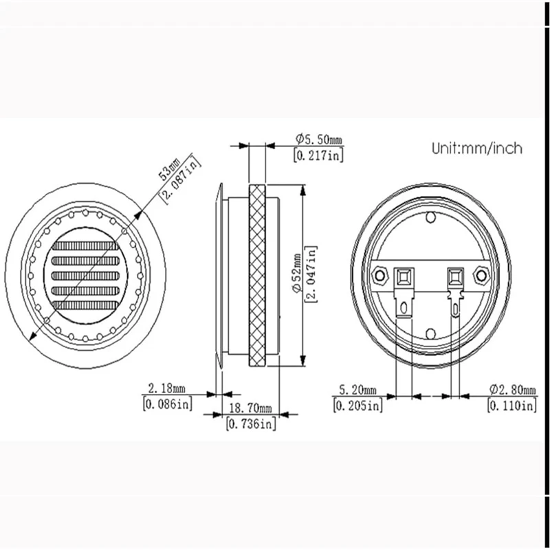 2 Pcs HIFI 2 Inch Pneumatic Treble Tweeter Speaker Unit Neodymium Strong Magnet 4OHM 30W Loudspeaker AMT-53-BCBW