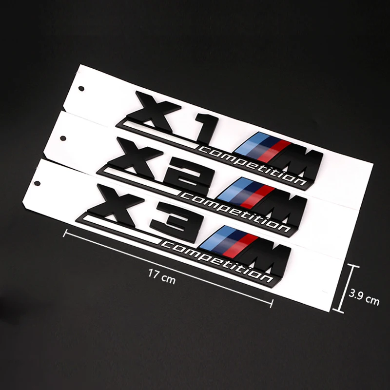 BMW M Stickers Competition Emblem X1 X2 X3 X4 X5 X6 X7 Black Logo Decoration For M2 M3 M4 M5 M6 X5M X6M Car Accessories