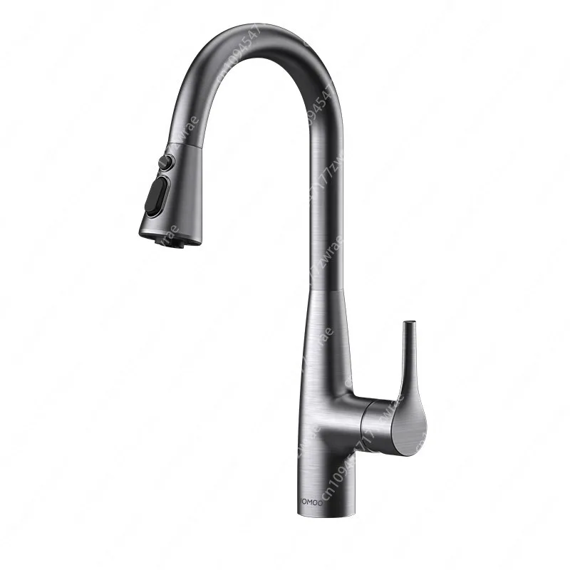 

Pull-out Kitchen Faucet Gun Gray Splash-proof Telescopic Vegetable Sink Sink Hot and Cold Water 33098