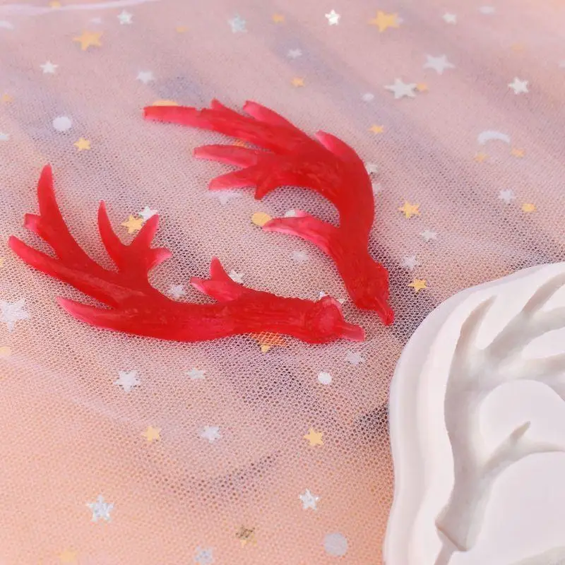 

Elk Deer Horn Silicone Mold Christmas Headband Decoration Mold for Resin Casting Antler Mould DIY Making HeadBand Tool