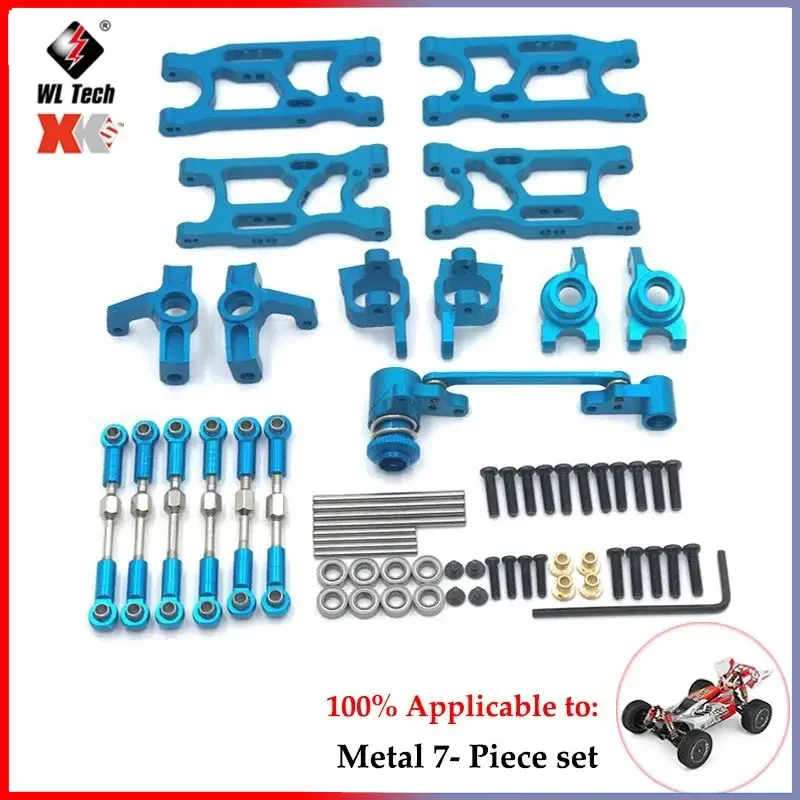 Wltoys 144001 144010 124007 124008 124016 124017 124019 metalowe zawieszenie wahacze kierownicy miska piasty zestaw dla części zamienne