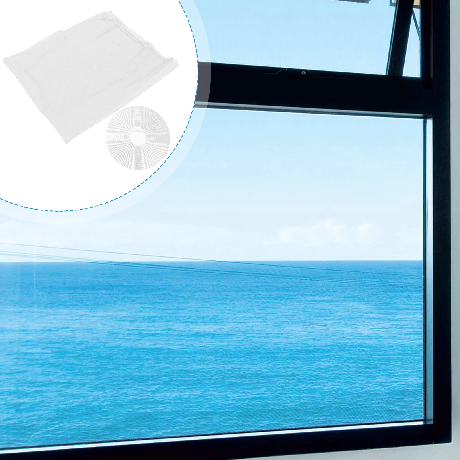 

4Pcs Mosquito Net Self-Adhesive Window Screen Net Premium Netting for Home Office Insect Protection and Easy Installation