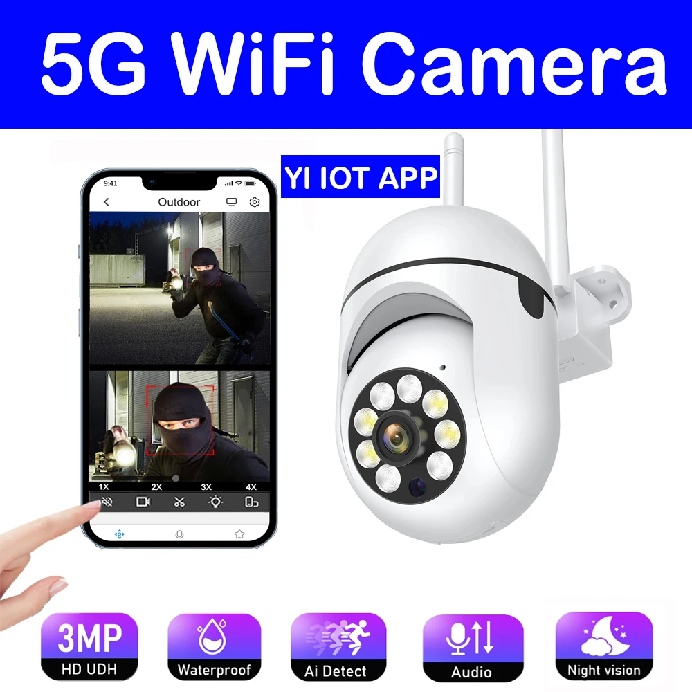 

5G IP Wifi Camera 1620P Smart Home Outdoor Security Cam AI Human Detect Auto Tracking Night Vision Wireless Baby Monitor Camera