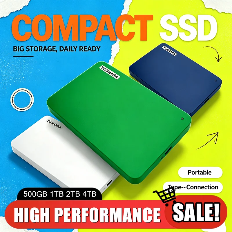 100% Original Canvio Ready A3 USB 3.0 Portable External Hard Drive 2.5 Inch 1TB/2TB/4TB Compatible For Laptop Mac Android
