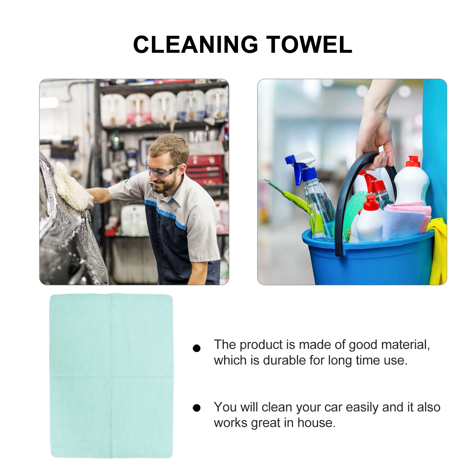 

Imitation Deerskin Towel Car Drying Cloth Light Green Microfiber Washcloth Absorber Reusable Cleaning Cloth for Cars Motorcycles