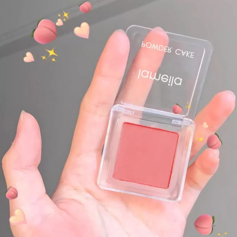 Face Blusher Matte Natural Cheek Tint Brighten Face กันน้ํา Face Contouring เครื่องสําอางค์ Blush Powder นุ่มแต่งหน้าหญิง 1 ชิ้น