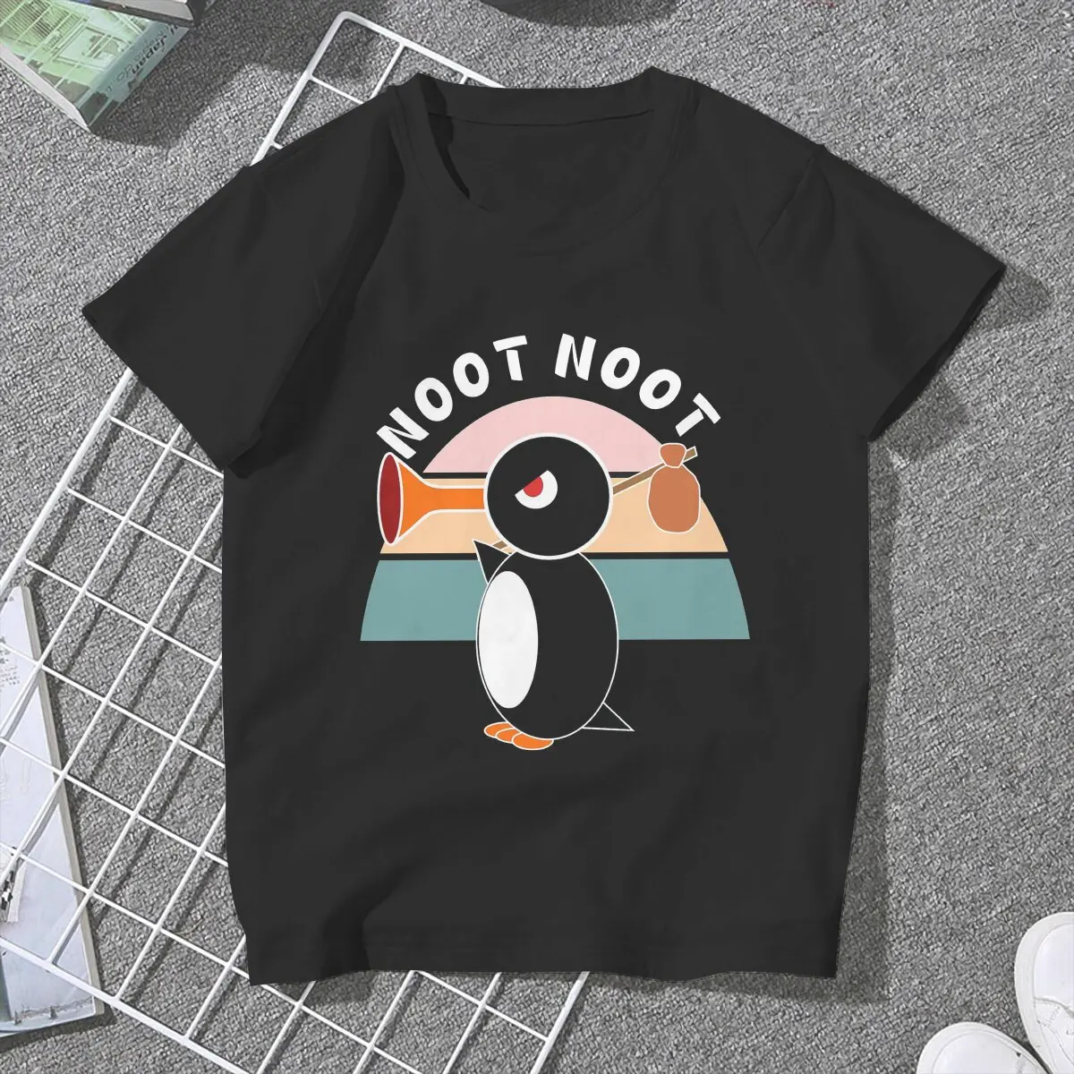 Penguin Pingu Women Tshirts Noot Noot Gothic Vintage Female Clothing Loose Graphic Clothes