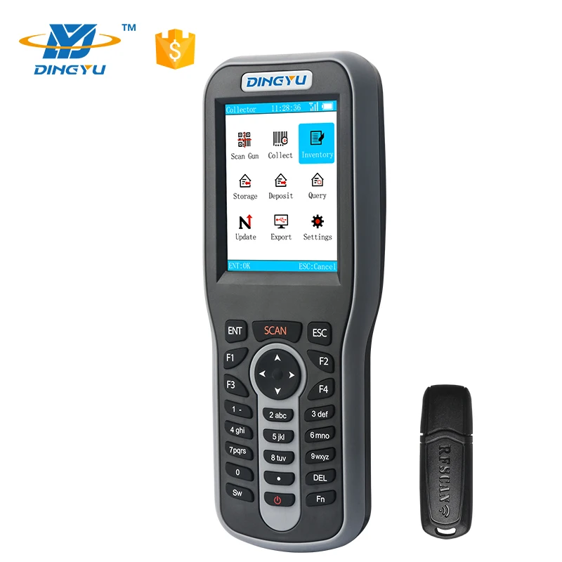 Industrial portable handheld rugged android pda mobile computer data collector 1D 2D barcode scanner with display