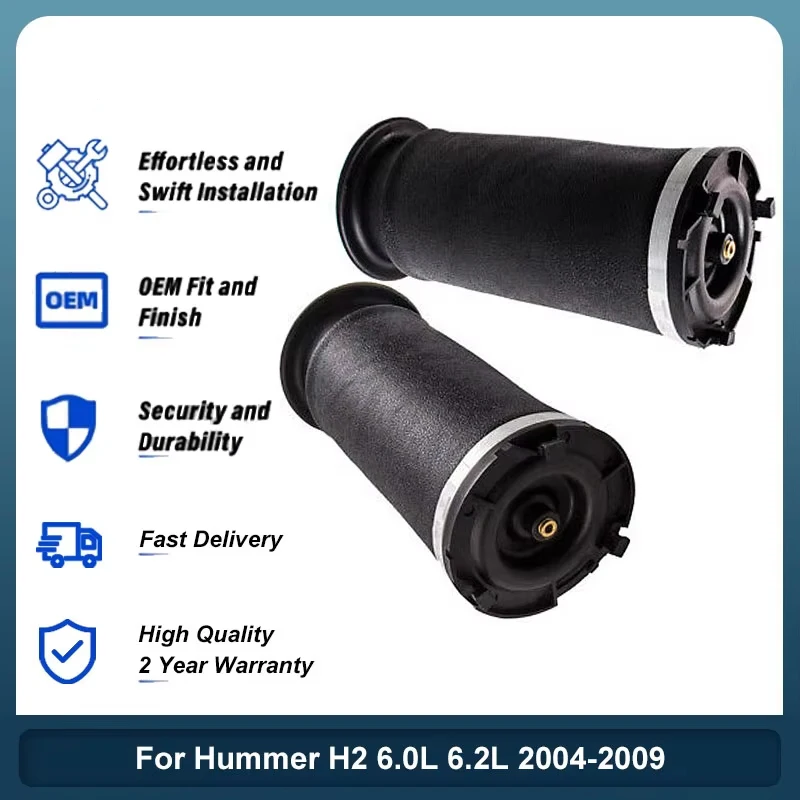 

2X Rear Air Suspension Spring Bags For Hummer H2 6.0L 6.2L 2003-2009 15938306