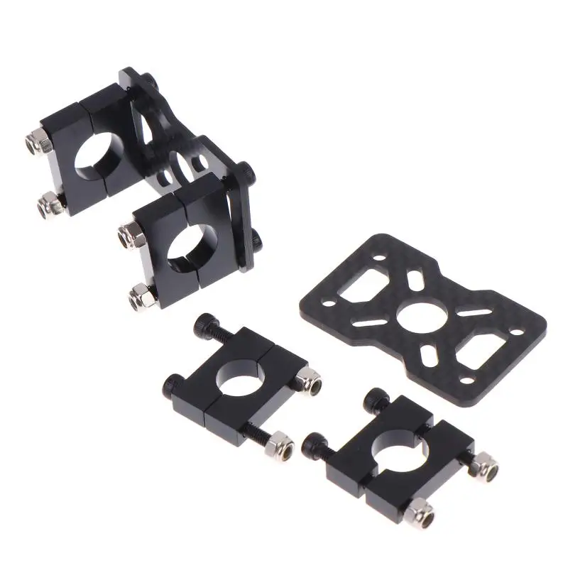 3K Carbon Fiber Motor Base Clamp for Multirotor Frame Durable Fixed Seat Pipe Holder RC DIY Accessory 12mm to 30mm Tubes