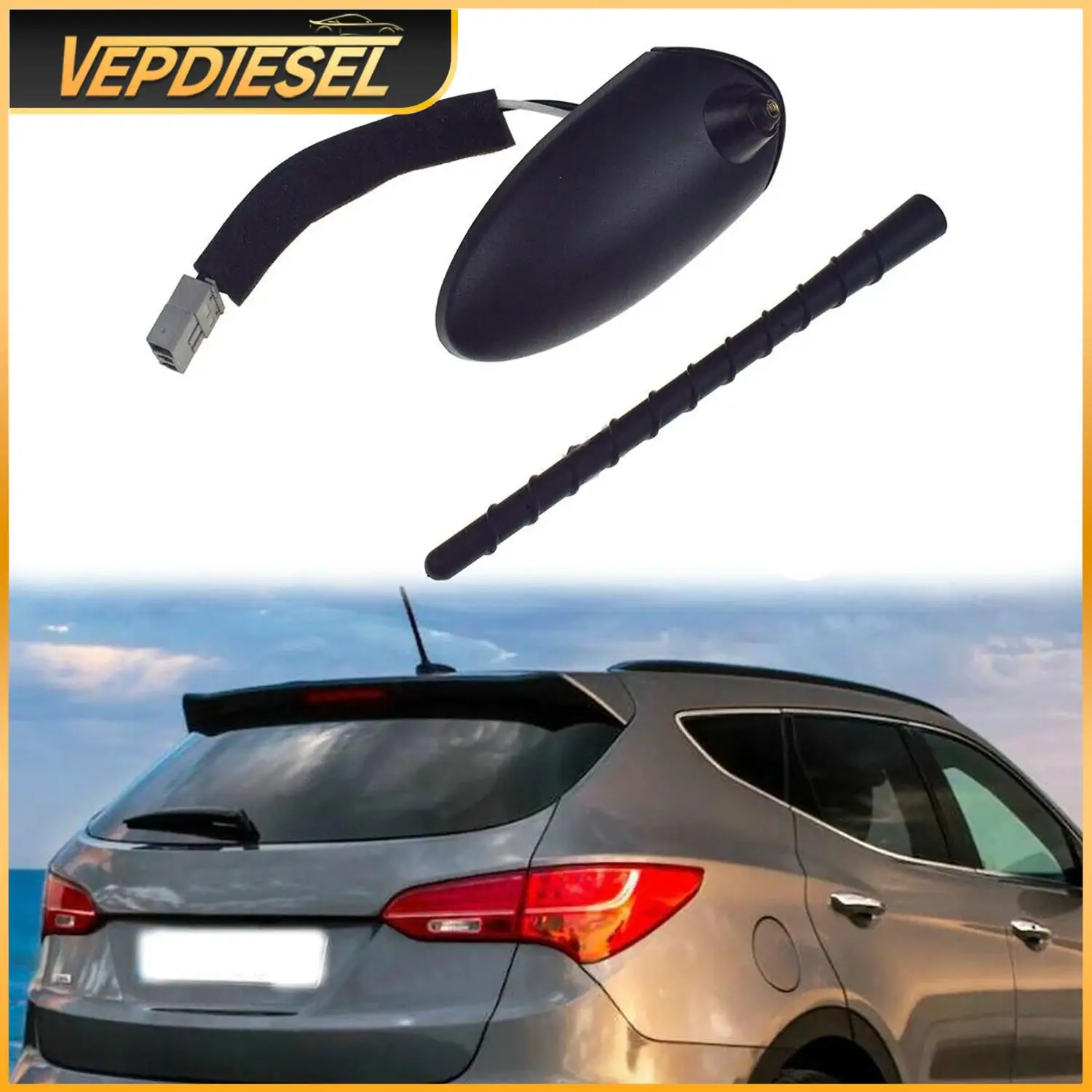 1Pcs ABS Roof Antenna Pole & Base 962152J100 962151W000 96210 For Hyundai Tucson Accent Santa Kia Forte Sportage