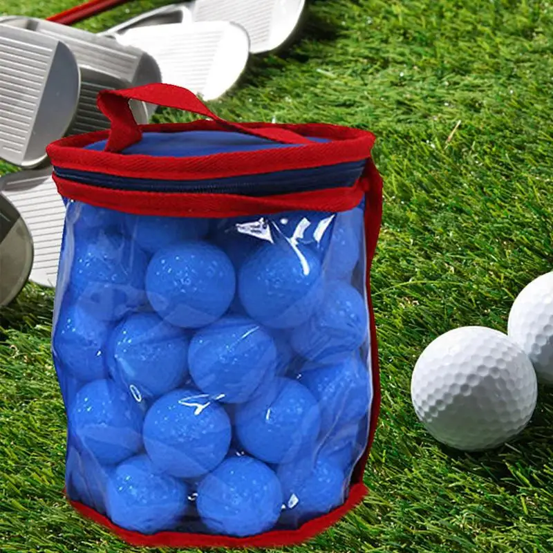 Golf Ball Pouch Portable Golf Storage Bag Washable Golf Ball Bag With Zipper Golf Ball Organizer Table Tennis Storage Bag