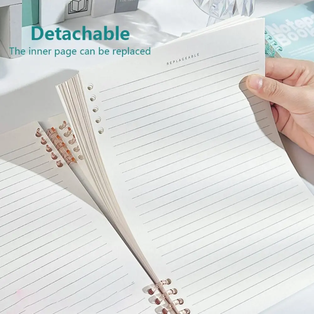 

High Quality A5/B5 Ring Binder Notebook Gradient Color Horizontal Line Loose Leaf Notebook Journal Planner School Office