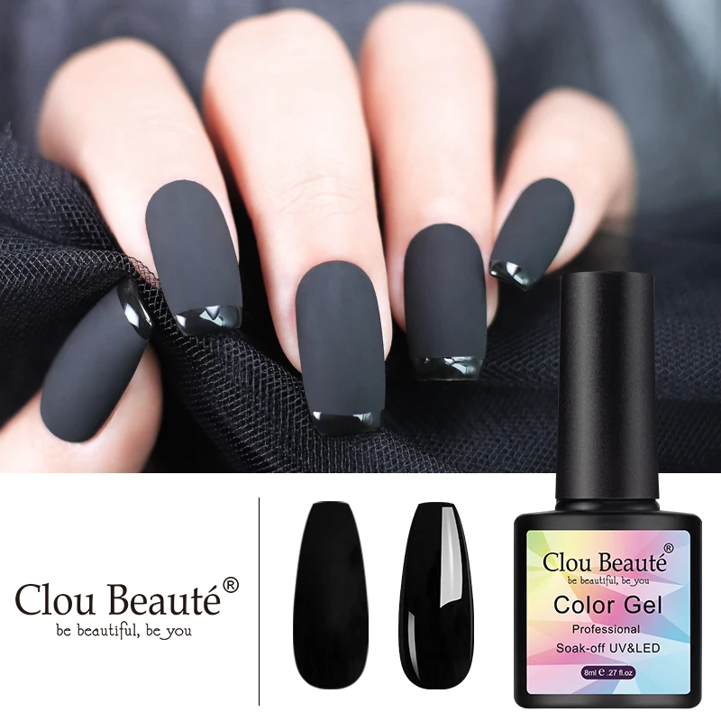 

Clou Beaute Gel Nail Polish Vernis Semi Permanent Base Top Coat UV Gel Varnish Lakiery Hybrydowe Nail Glue Nail Art Lacquer 8ML