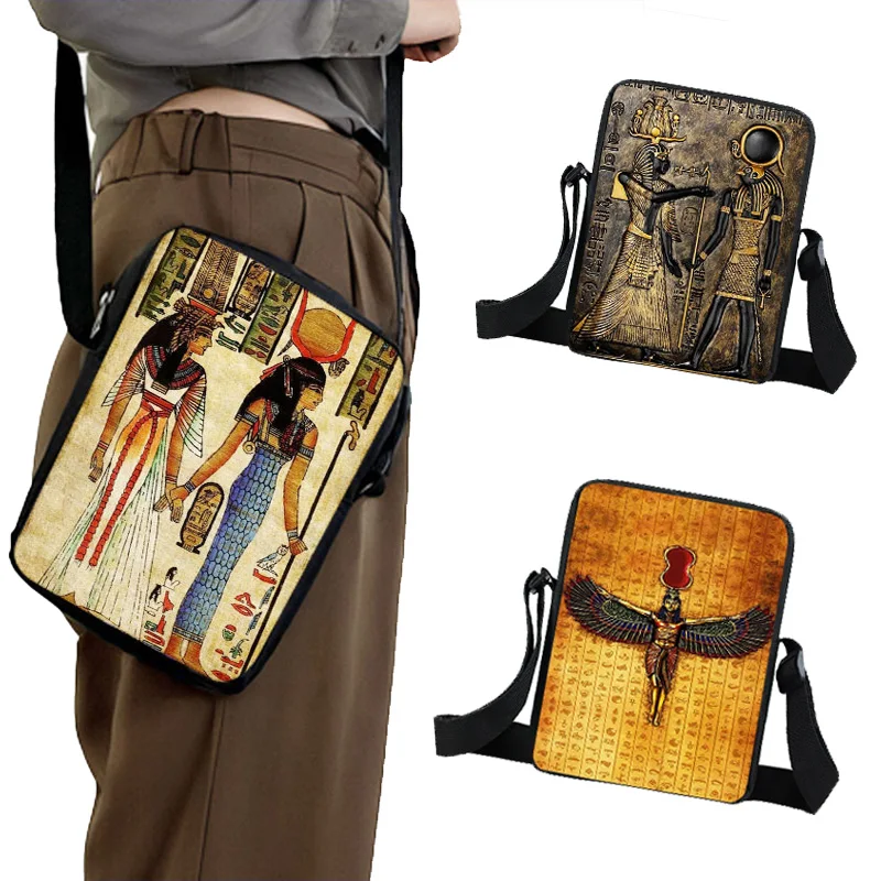 

Ancient Egyptian Art Print Messenger Bag Egypt Pharaoh Women Shoulder Bags Small Satchel Girls Crossbody Bags Kids Bookbag Gift