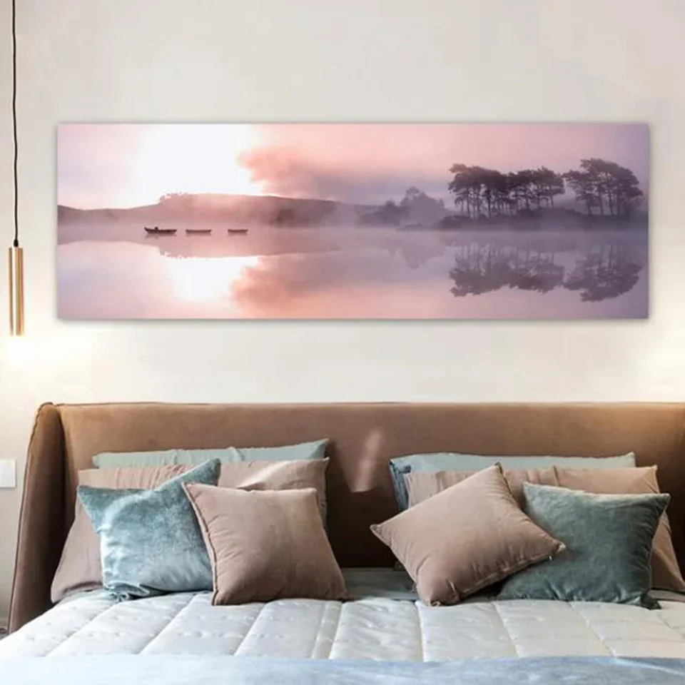 Mountain Lake Clouds Fog Nature Landscape Large Full Diamond Painting 5D DIY Diamond Mosaic Jewelry Cross Stitch Gift Y1370