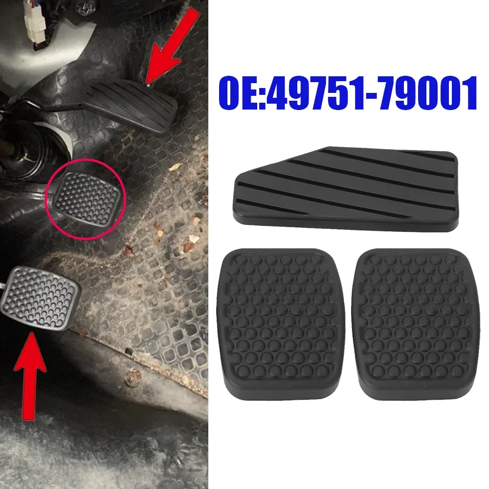 1Sets Auto For Suzuki Swift RS413/413D/415 Chevrolet Spark M100 M150 Brake Clutch Pedal Rubber Pad Cover 4945160B00 49751-79001