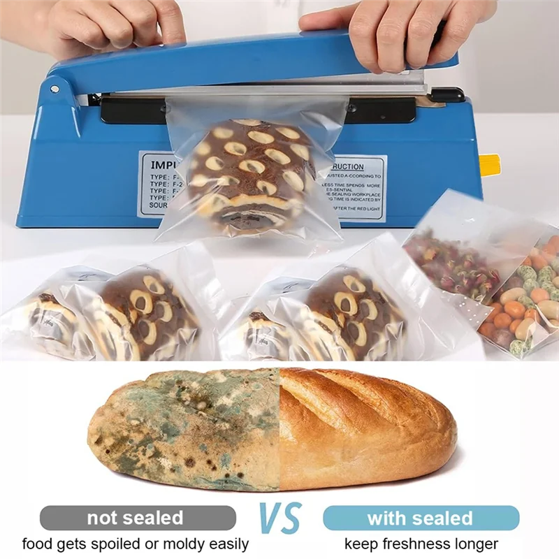 

N02R-Electric Heat Bag Sealing Machine Plastic Bag Sealer Hand Press Food Seal Bag Impulse Sealer Food Sealer EU Plug
