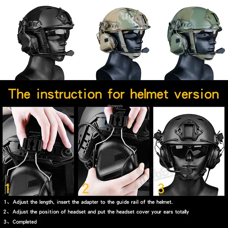 Tactical Headset Communication Accessories Shooting Headset Hunting Headphone Airsoft Ear Protection Earphones