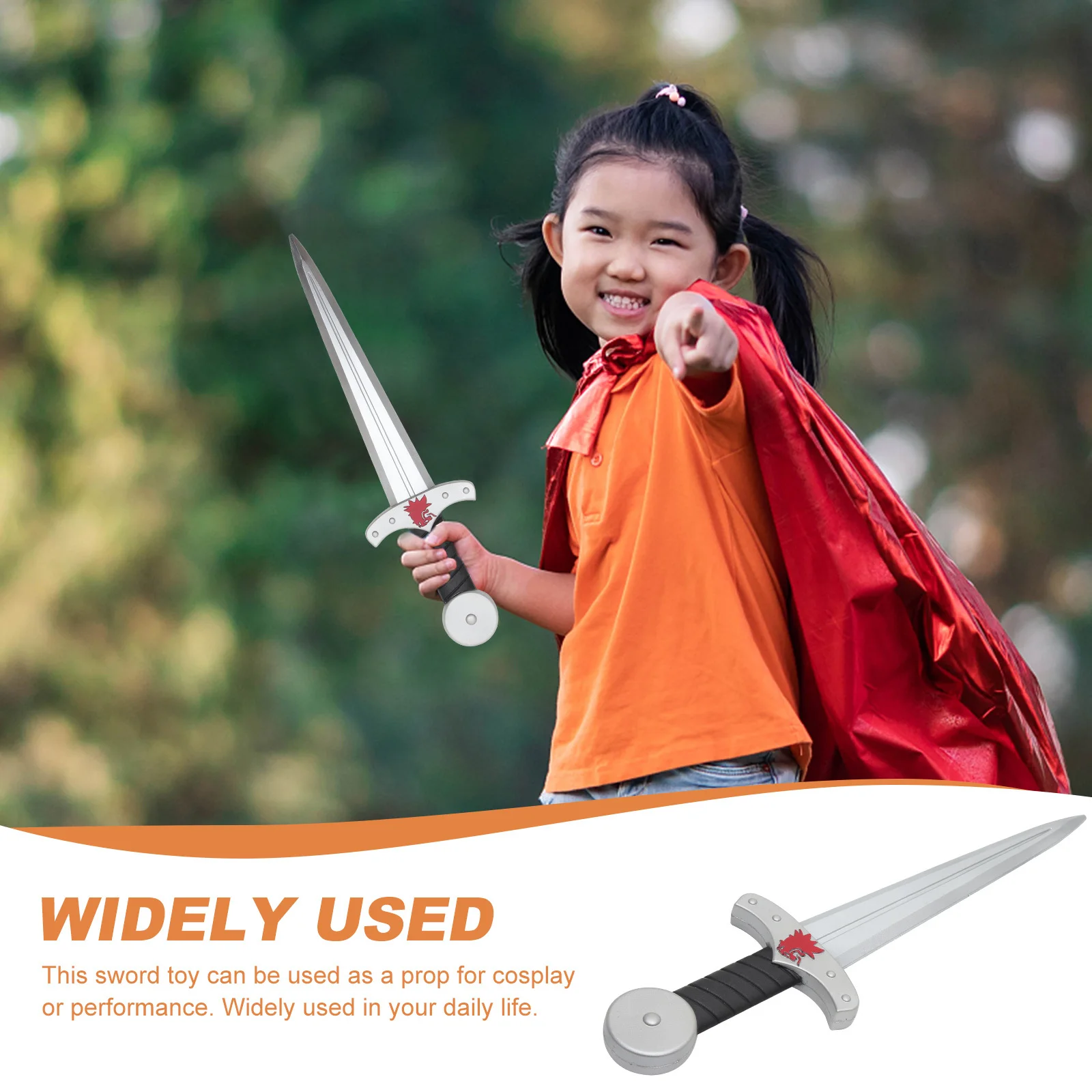 

1pc Sword Prop Pu Wear-Resistant Safety Simulated Sword For Halloween Cosplay Party Decorative Plaything Costume