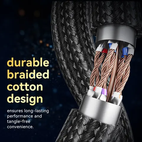 Vention CAT8 ईथरनेट केबल 40Gbps 2000MHz CAT 8 नेटवर्किंग कॉटन ब्रेडेड इंटरनेट लैन कॉर्ड लैपटॉप PS 5 राउटर RJ45 केबल के लिए 8 best sales बिल्ली 8 - №4