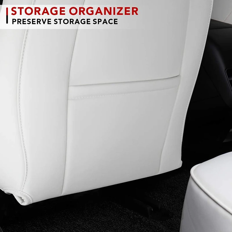 Per Tesla Model 3 Y protezione per lo schienale del sedile in pelle tappetini per auto resistenti all\'usura con tasca Organizer antigraffio