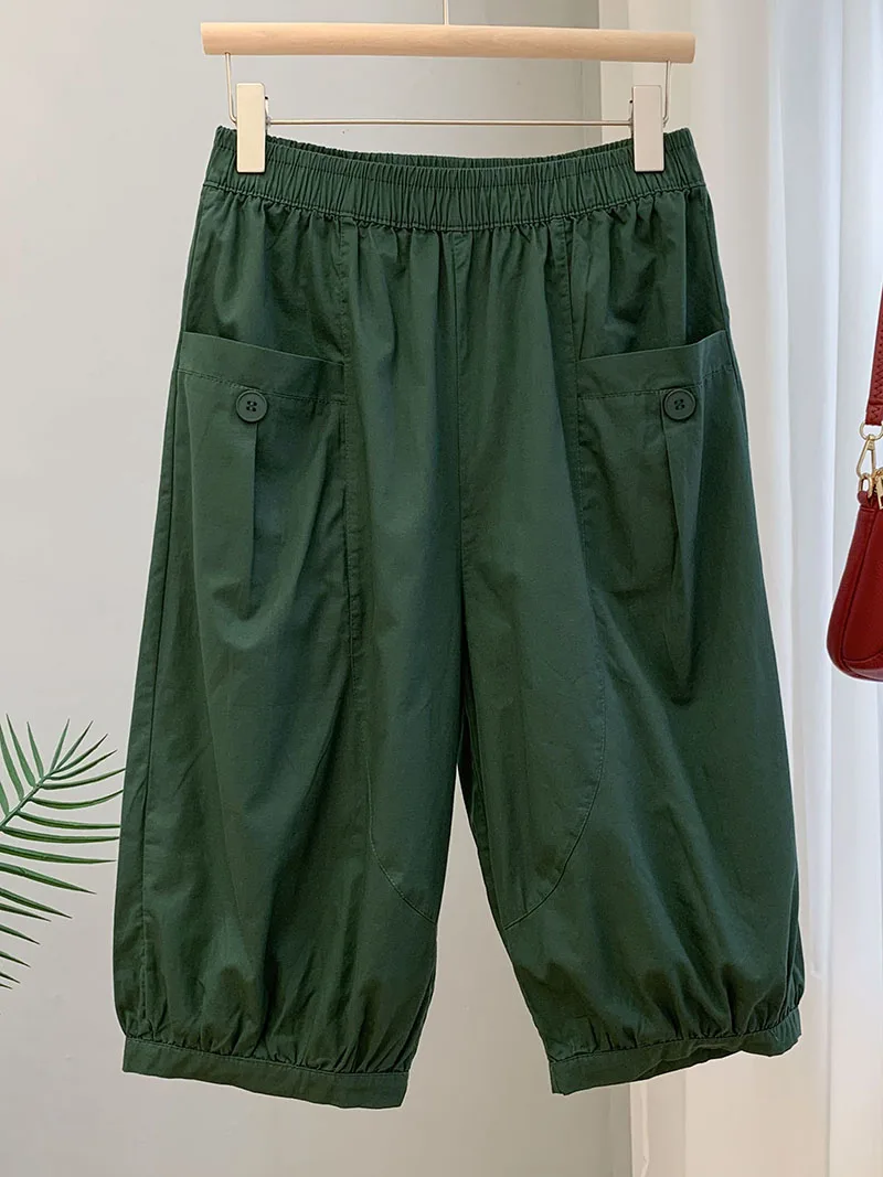 2025年夏 レディース 純綿 カジュアルパンツ ルーズ 薄手 ストレートパンツ 無地 多用途 トレンド トラウザーズ